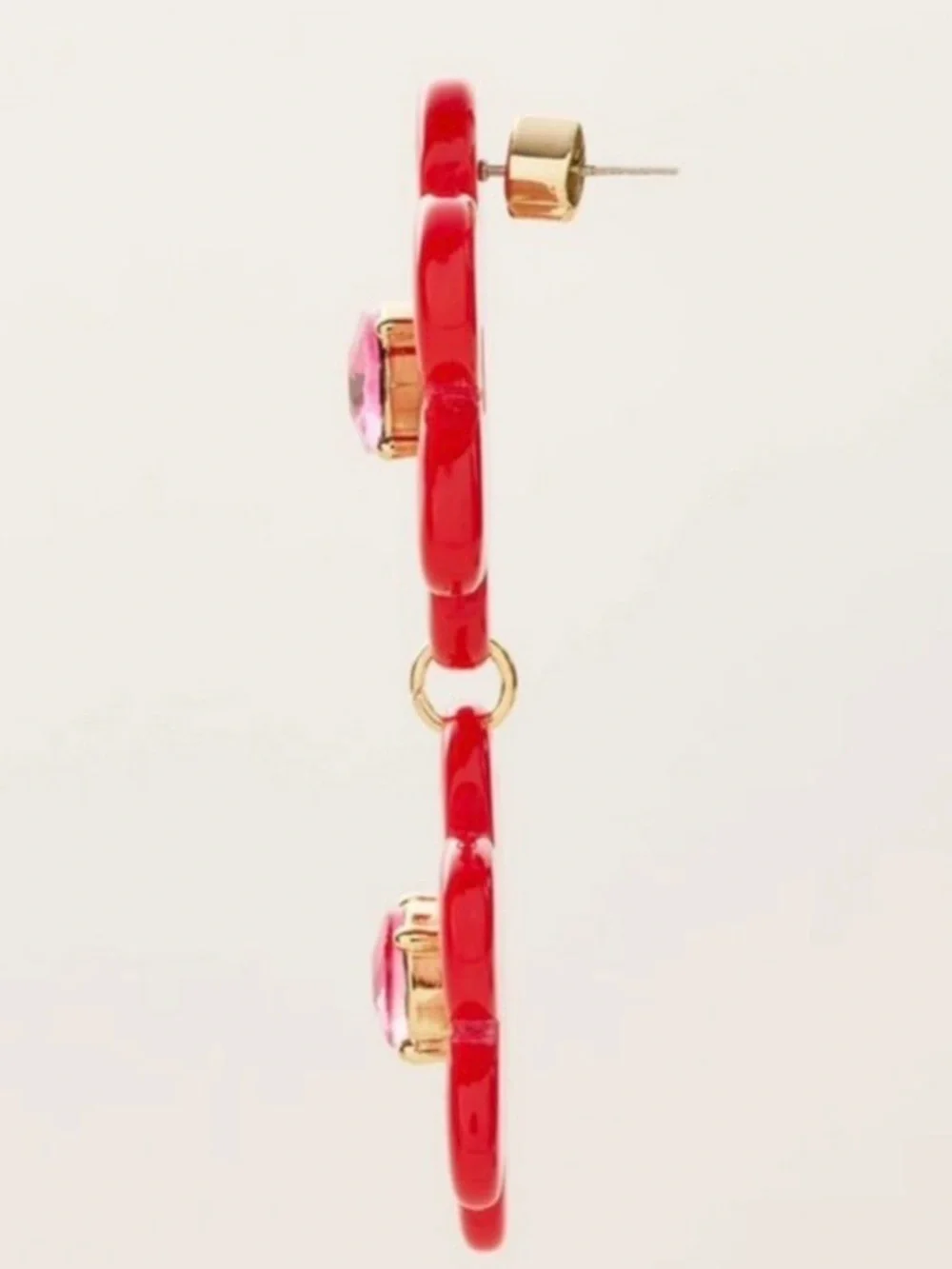 kate spade New York x Target Red Flower Dangle Earrings NIB